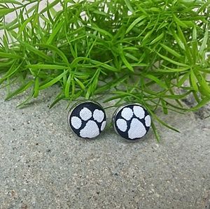 Handmade Paw Print Earrings
